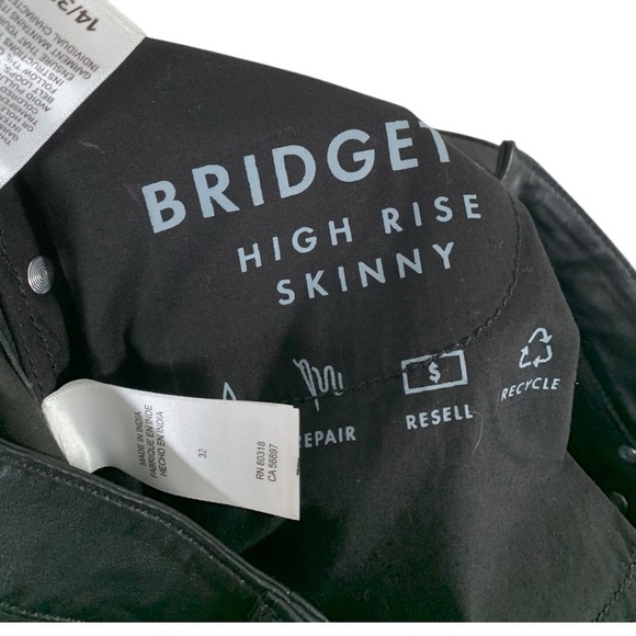 Lucky Brand Bridget Lamb Leather High Rise Pants Size 32 - Picture 9 of 10